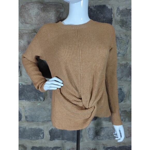 Offline by Aerie Sweater Woman's Size Small Tan Twist Front Neutral‎ Soft - Picture 2 of 13